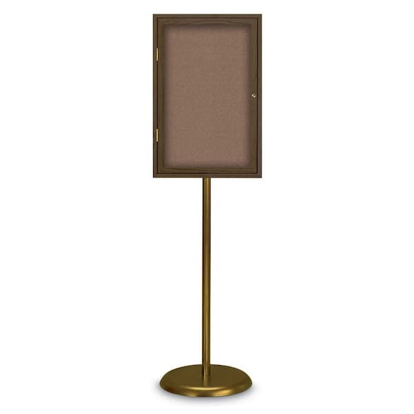 Corkboard, Triple Door, Radius Frame, 96x48", Black/Amethyst